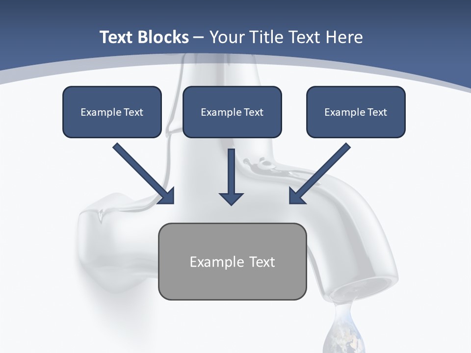 Faucet Drop White Background PowerPoint Template