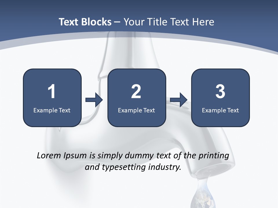 Faucet Drop White Background PowerPoint Template