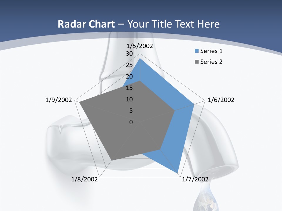 Faucet Drop White Background PowerPoint Template