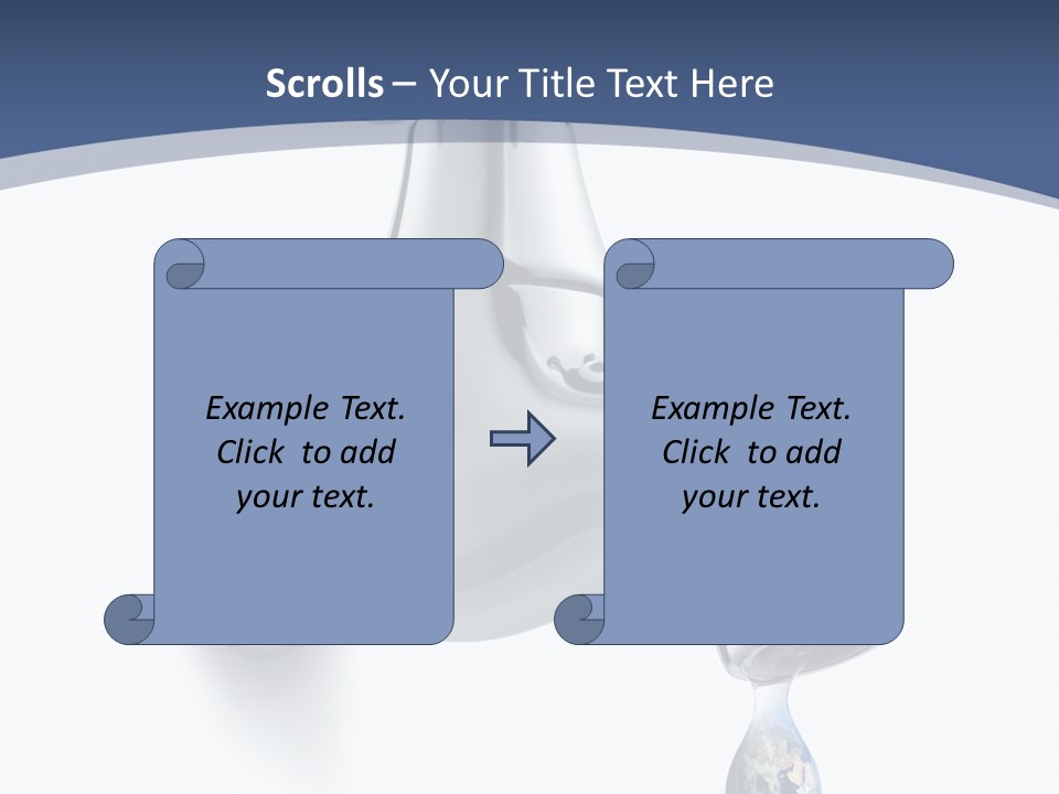 Faucet Drop White Background PowerPoint Template