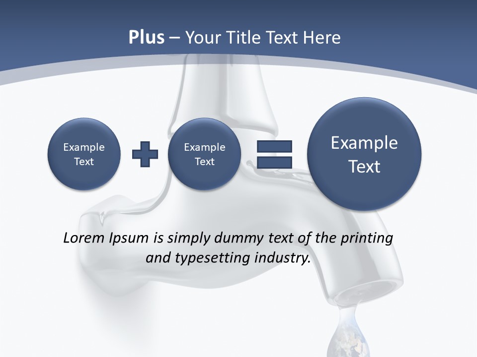 Faucet Drop White Background PowerPoint Template