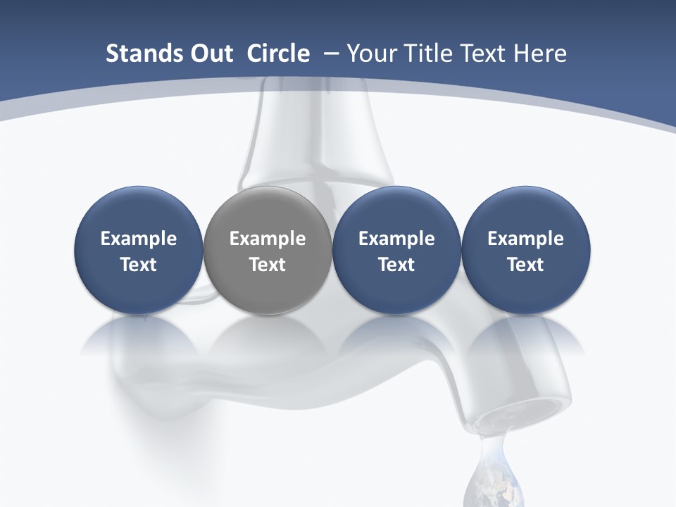 Faucet Drop White Background PowerPoint Template
