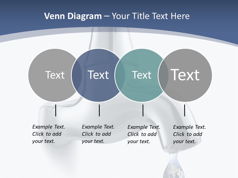 Faucet Drop White Background PowerPoint Template