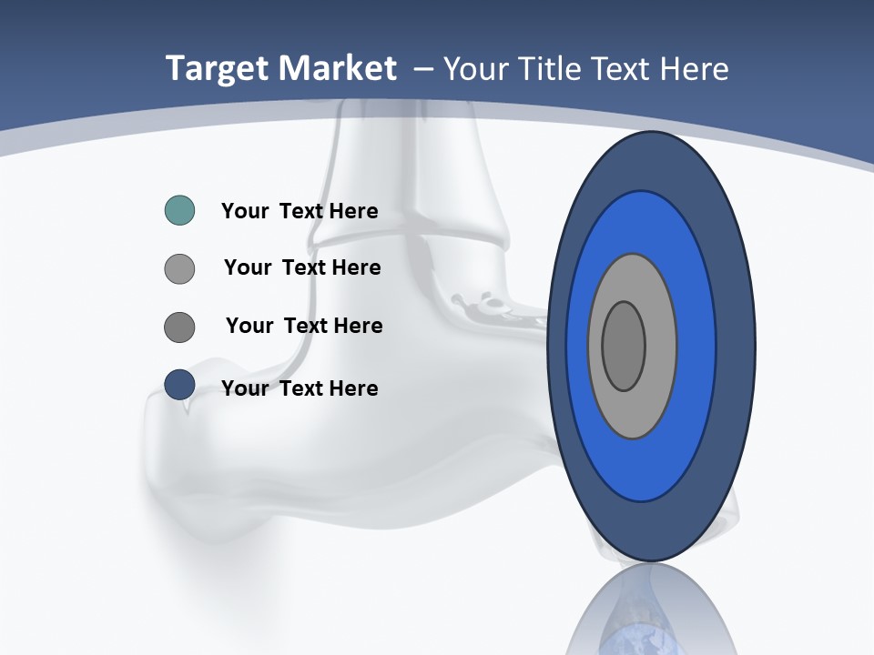 Faucet Drop White Background PowerPoint Template