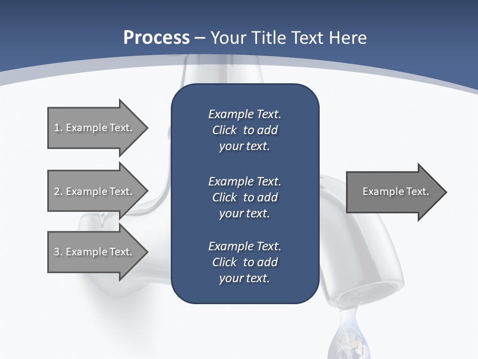 Faucet Drop White Background PowerPoint Template