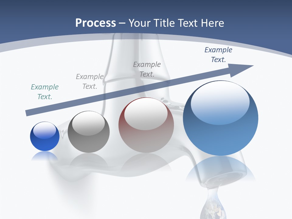 Faucet Drop White Background PowerPoint Template