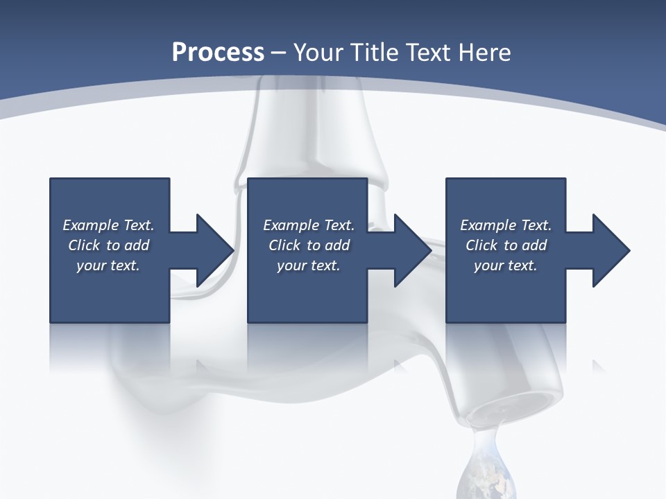 Faucet Drop White Background PowerPoint Template