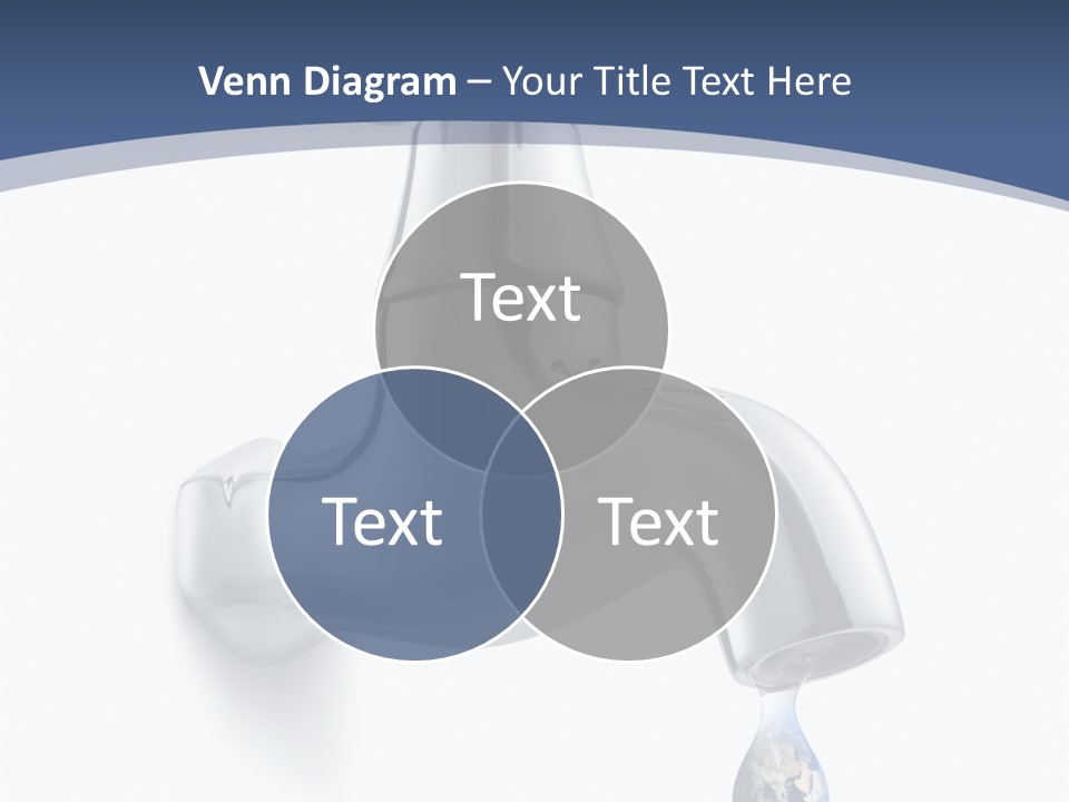 Faucet Drop White Background PowerPoint Template
