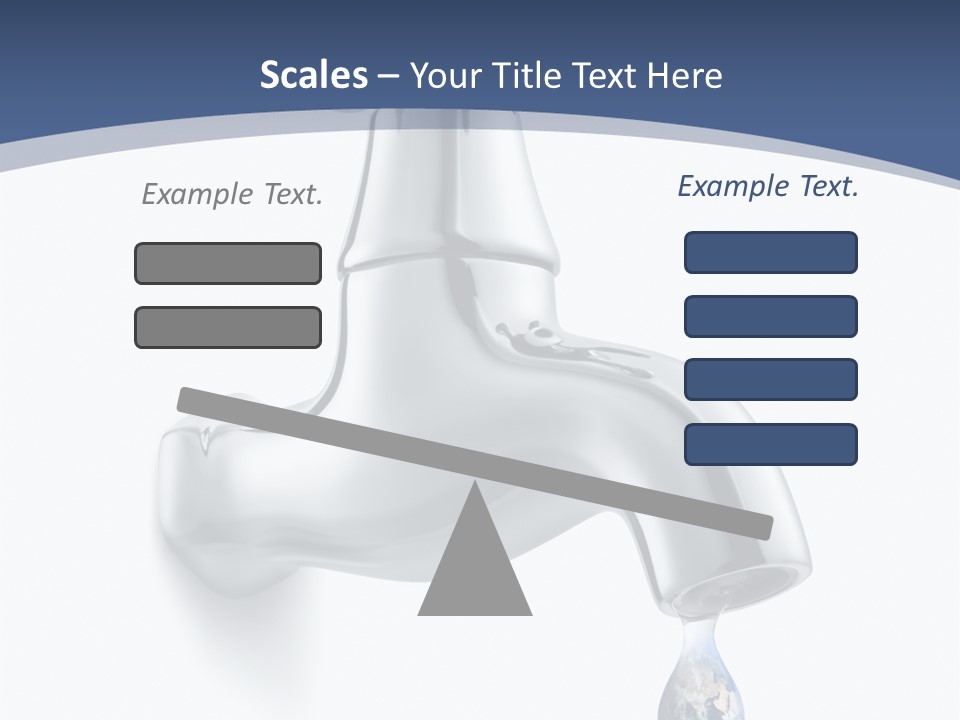 Faucet Drop White Background PowerPoint Template