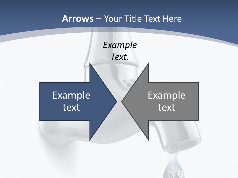 Faucet Drop White Background PowerPoint Template