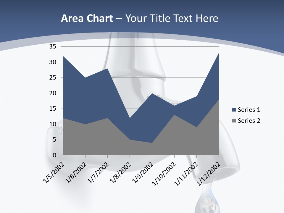 Faucet Drop White Background PowerPoint Template