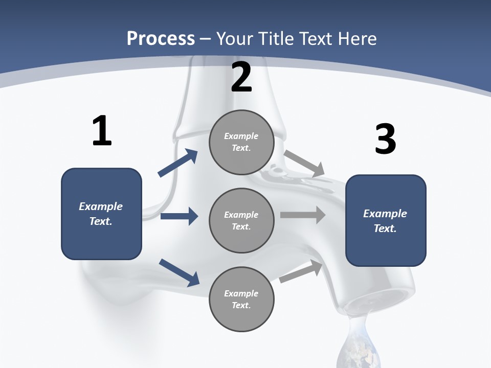 Faucet Drop White Background PowerPoint Template