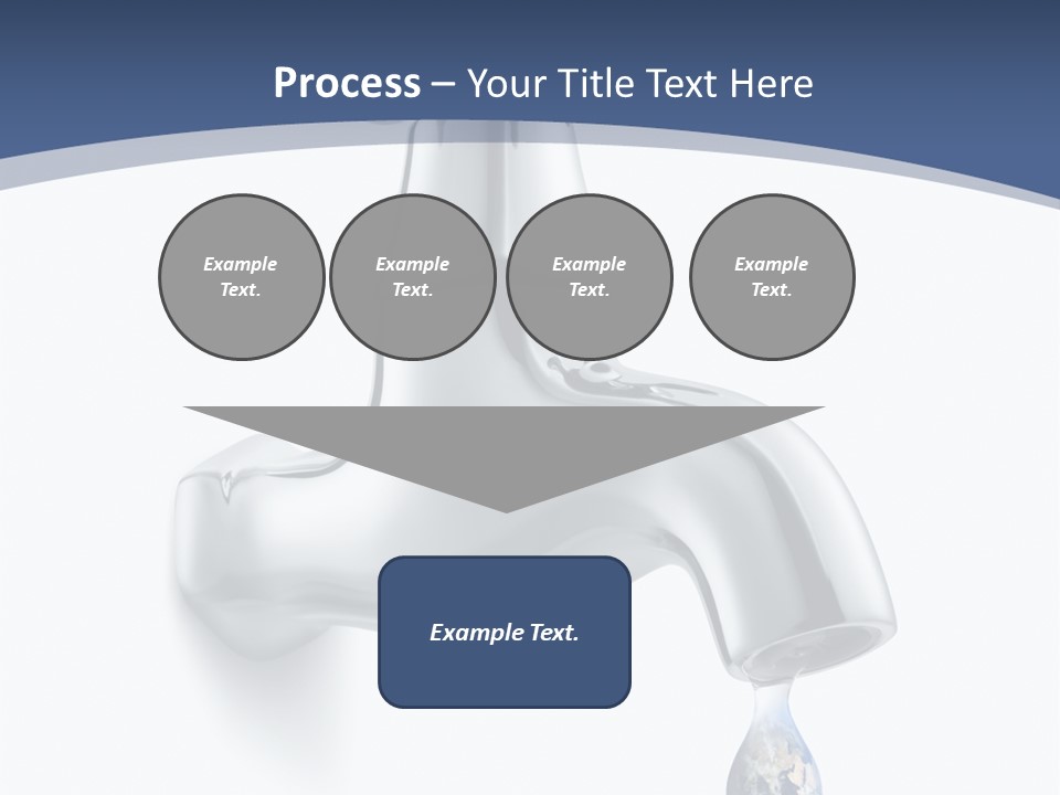 Faucet Drop White Background PowerPoint Template