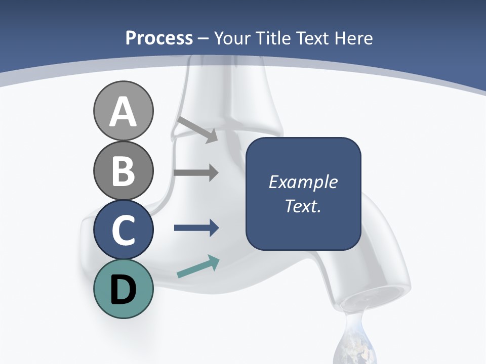 Faucet Drop White Background PowerPoint Template