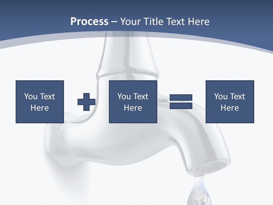 Faucet Drop White Background PowerPoint Template