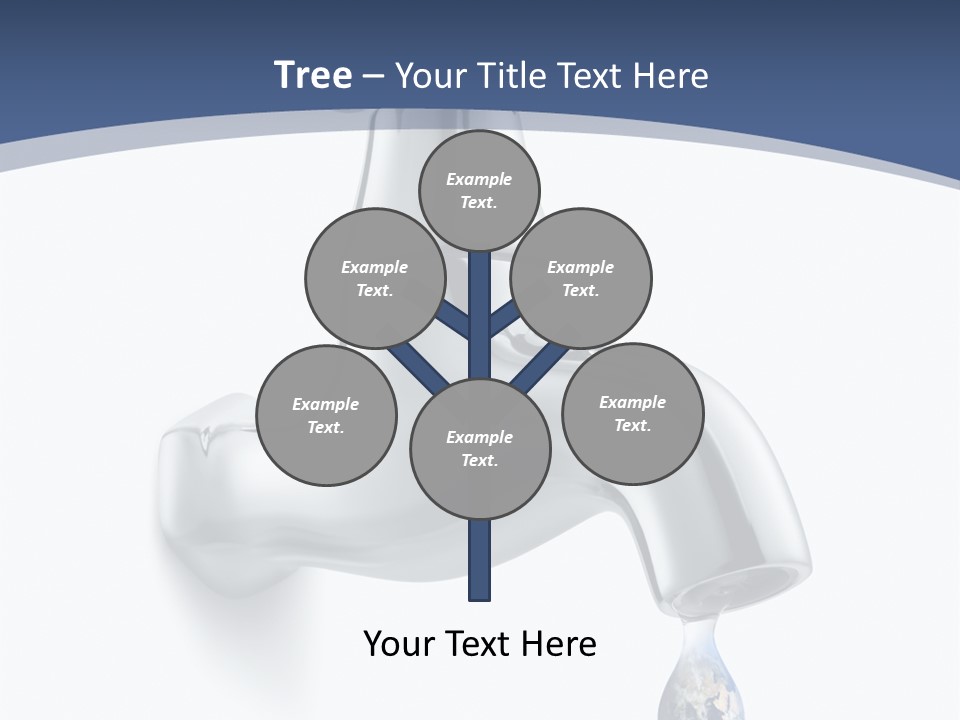 Faucet Drop White Background PowerPoint Template