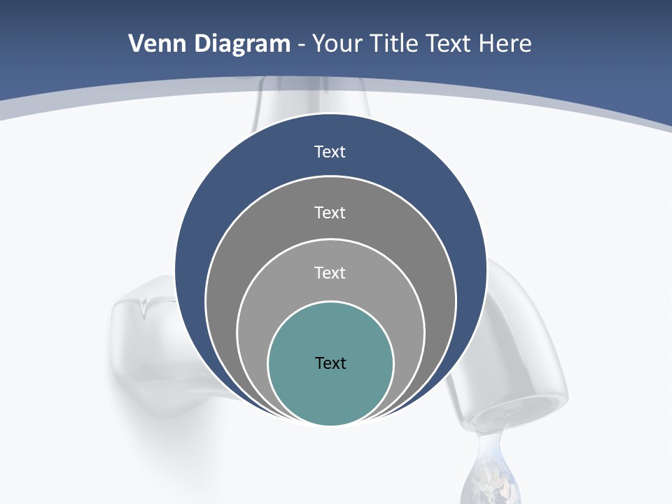 Faucet Drop White Background PowerPoint Template