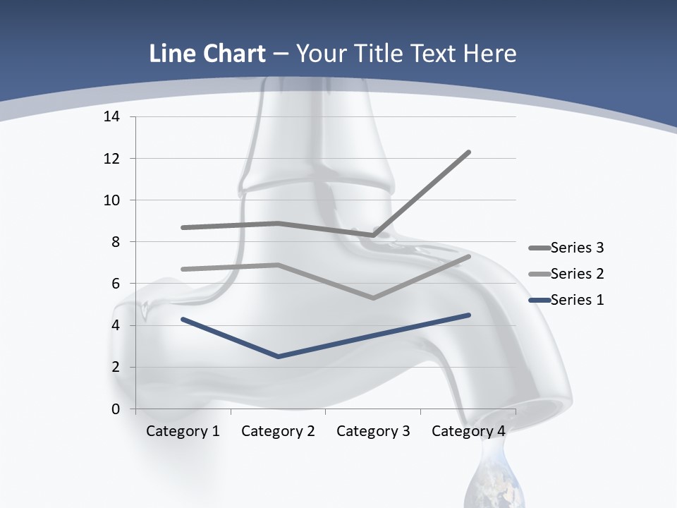 Faucet Drop White Background PowerPoint Template