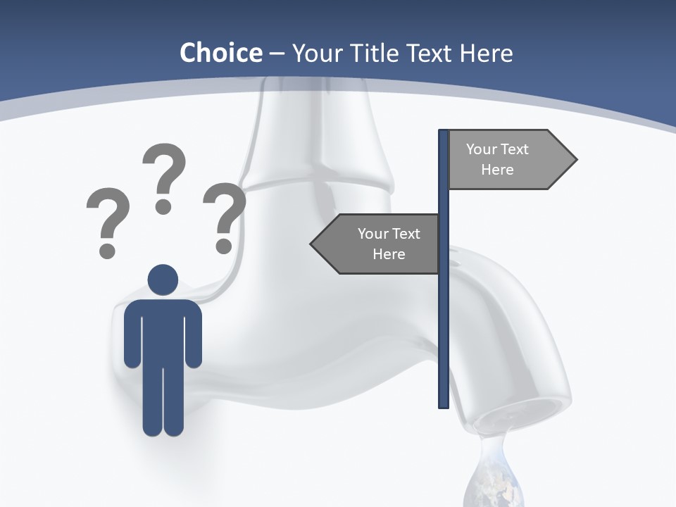 Faucet Drop White Background PowerPoint Template