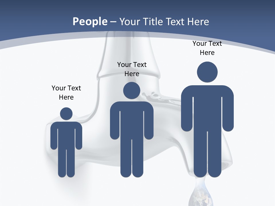 Faucet Drop White Background PowerPoint Template