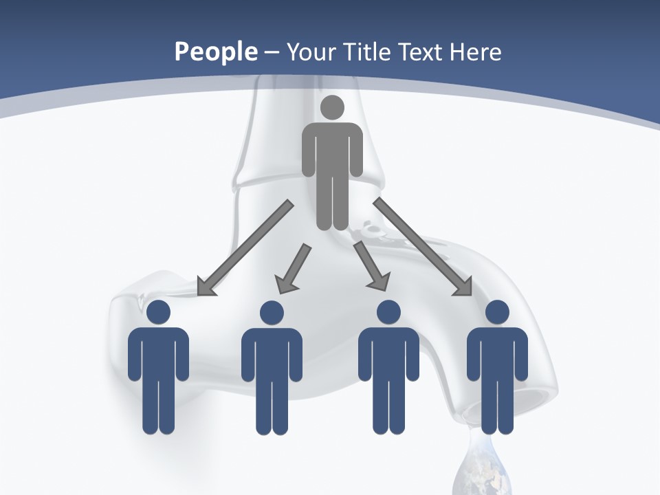 Faucet Drop White Background PowerPoint Template