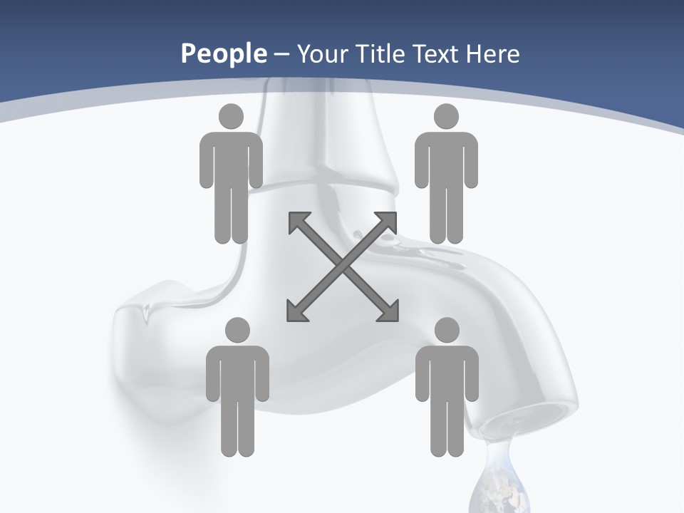 Faucet Drop White Background PowerPoint Template