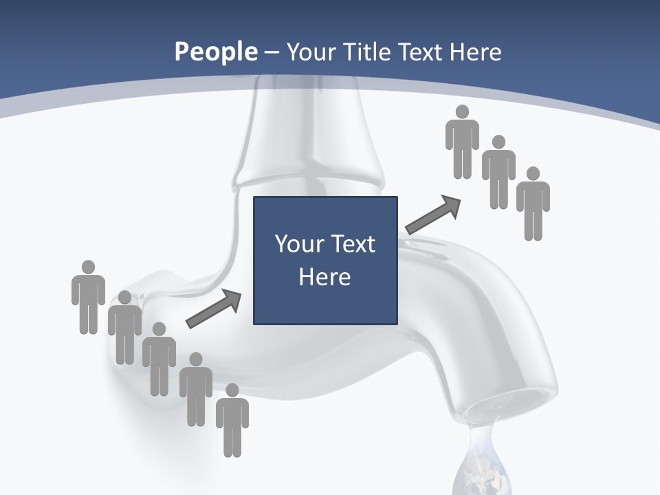 Faucet Drop White Background PowerPoint Template