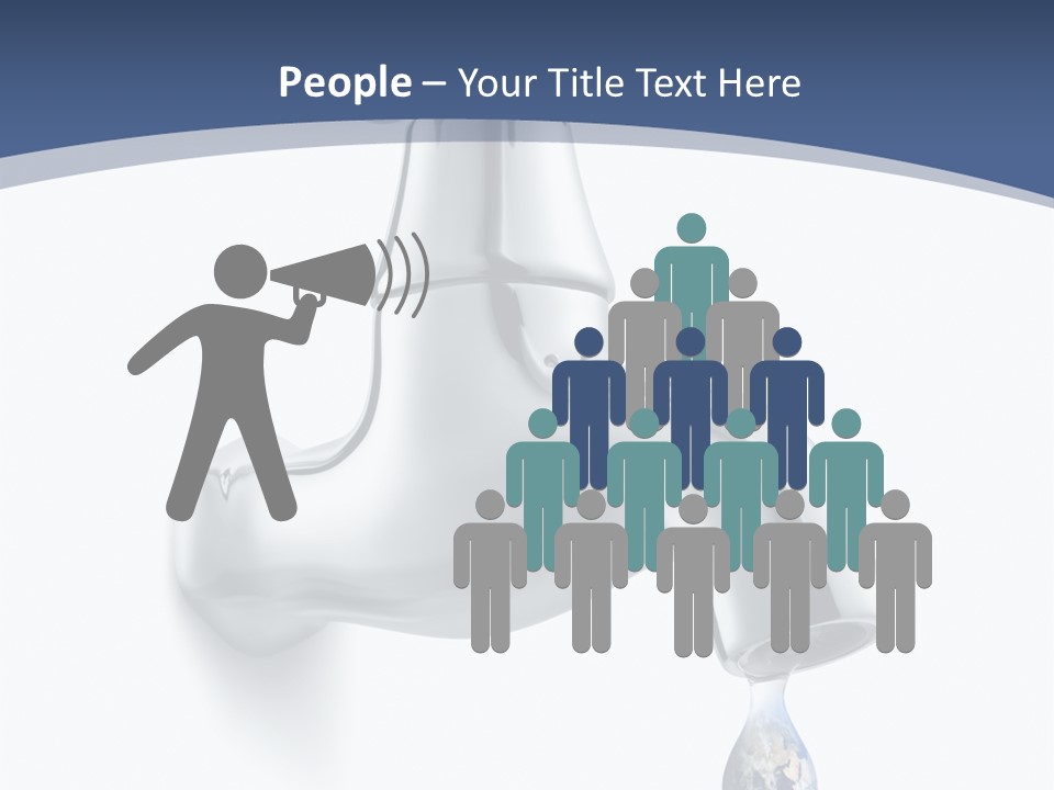 Faucet Drop White Background PowerPoint Template