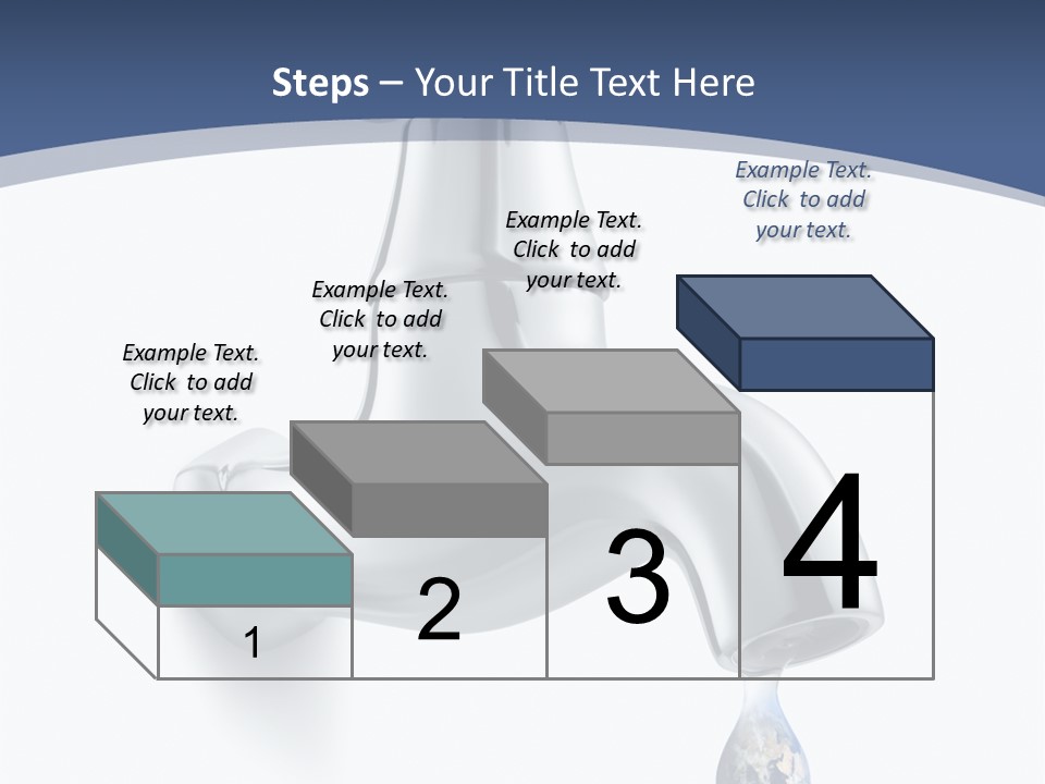Faucet Drop White Background PowerPoint Template
