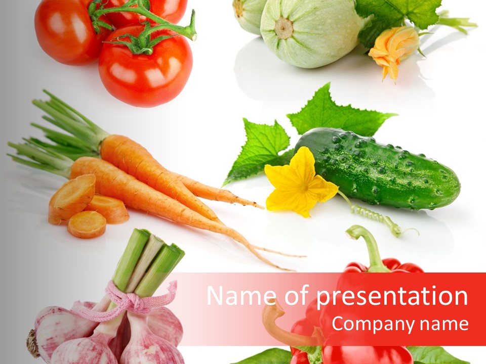Cucumber Many Ripe PowerPoint Template