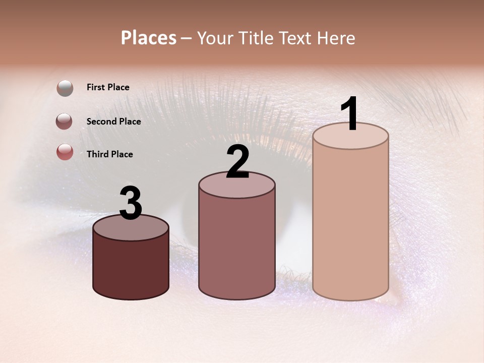 Make Up Female Eye PowerPoint Template