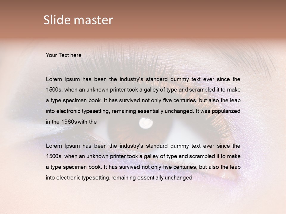 Make Up Female Eye PowerPoint Template