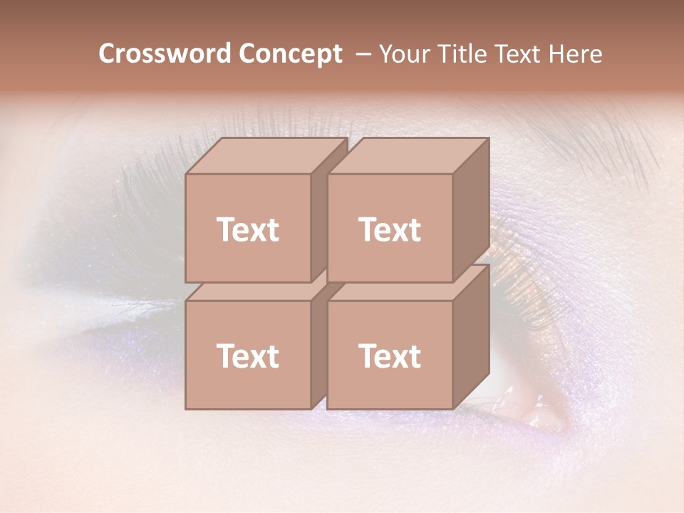 Make Up Female Eye PowerPoint Template