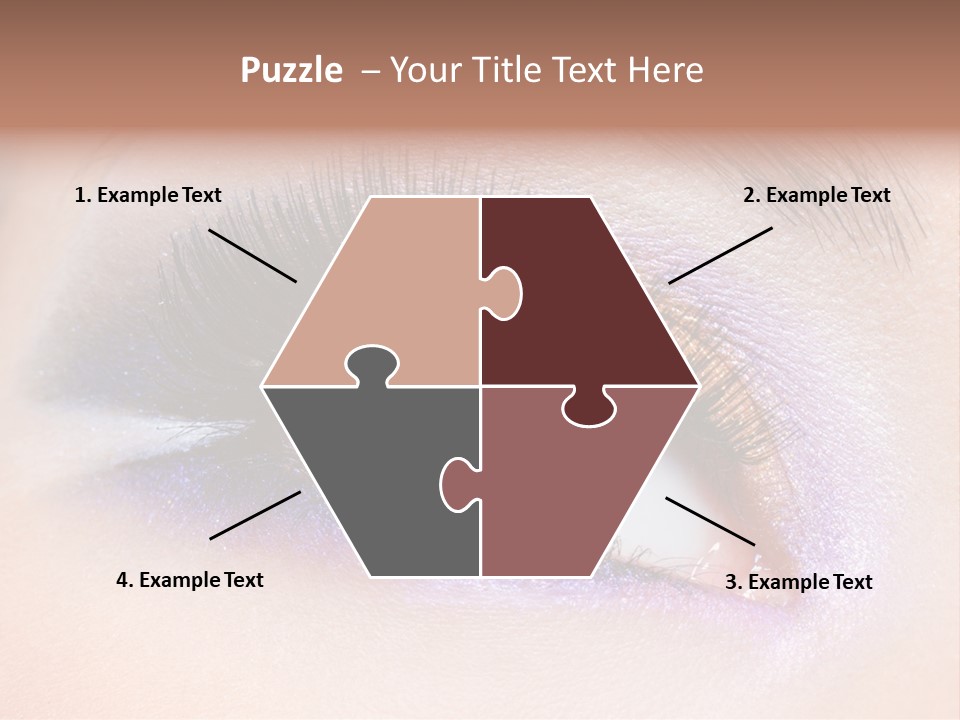 Make Up Female Eye PowerPoint Template