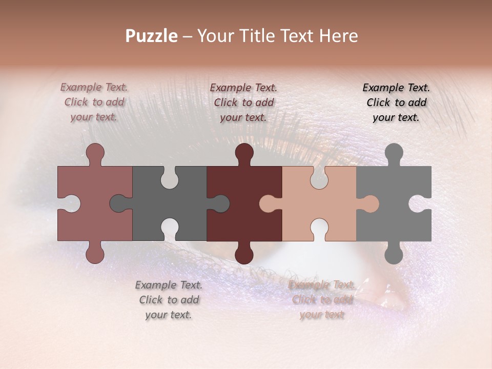 Make Up Female Eye PowerPoint Template