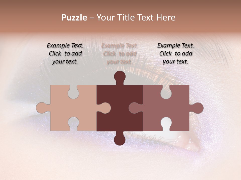 Make Up Female Eye PowerPoint Template