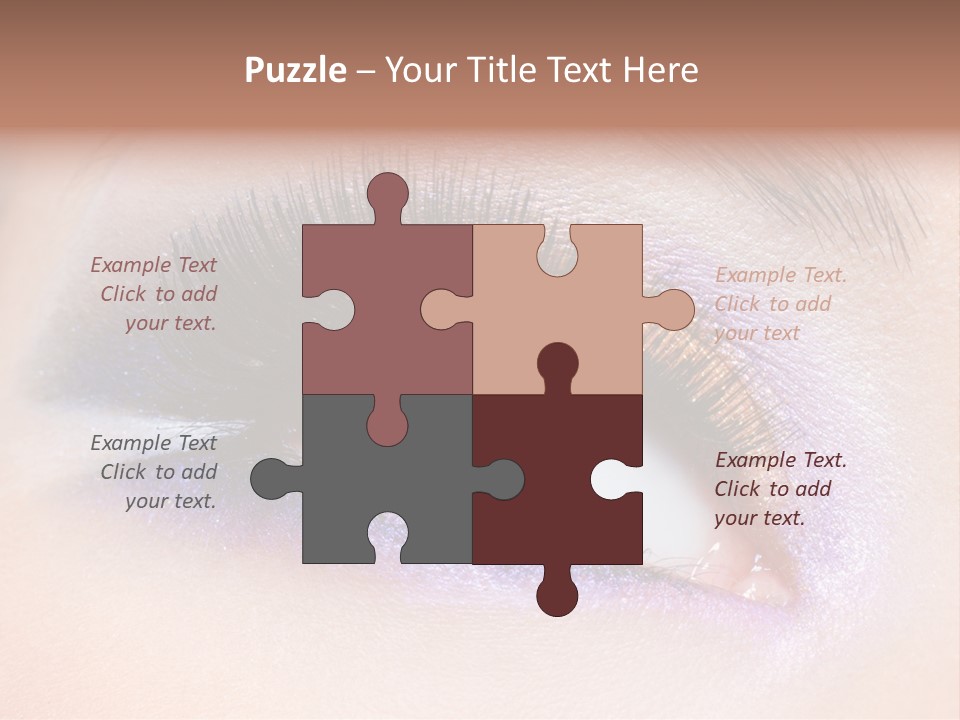 Make Up Female Eye PowerPoint Template