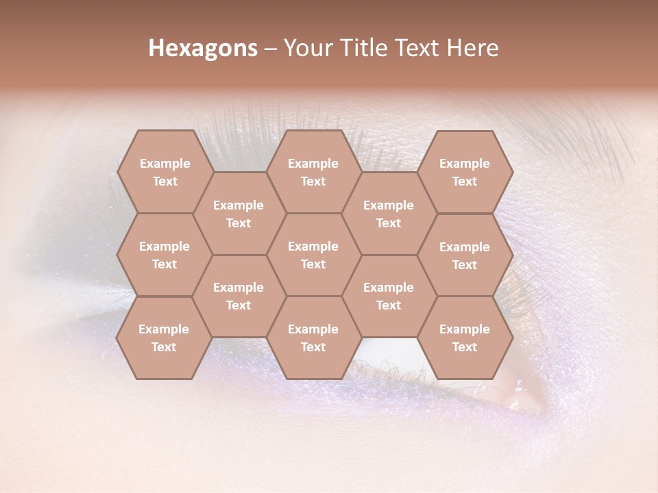 Make Up Female Eye PowerPoint Template