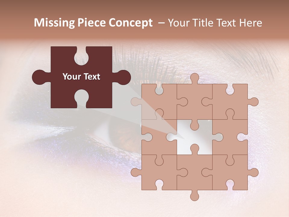 Make Up Female Eye PowerPoint Template