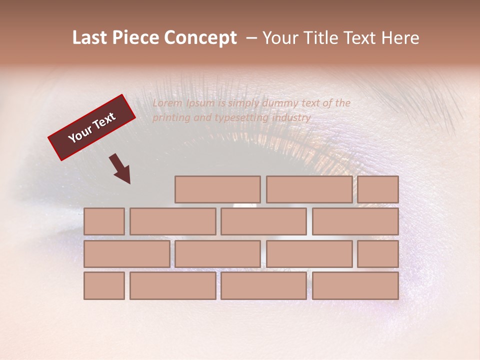 Make Up Female Eye PowerPoint Template