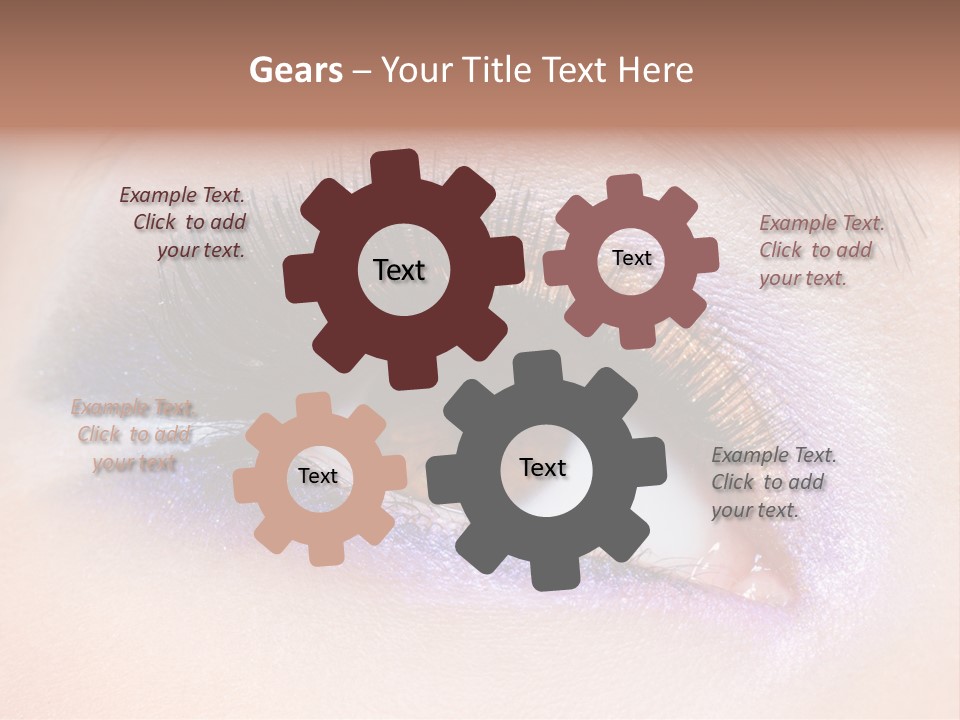 Make Up Female Eye PowerPoint Template