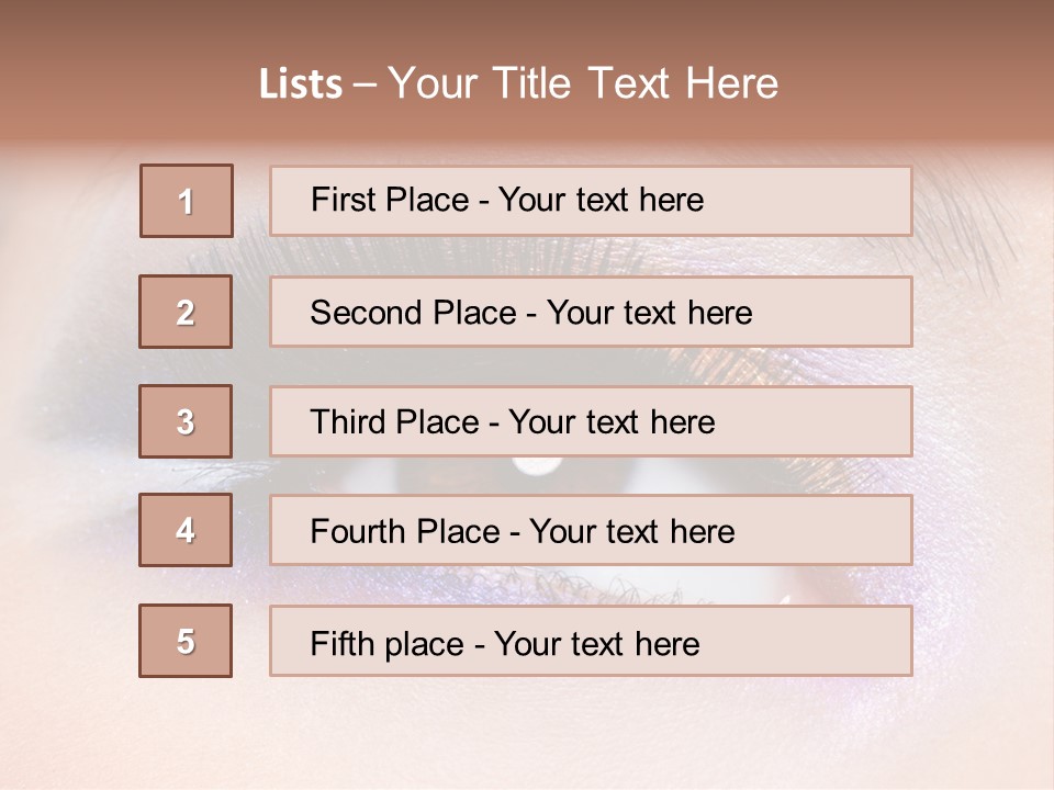 Make Up Female Eye PowerPoint Template