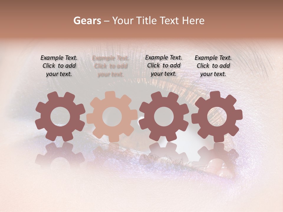 Make Up Female Eye PowerPoint Template