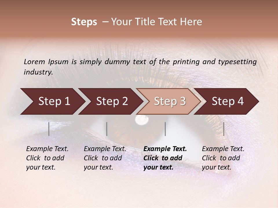 Make Up Female Eye PowerPoint Template