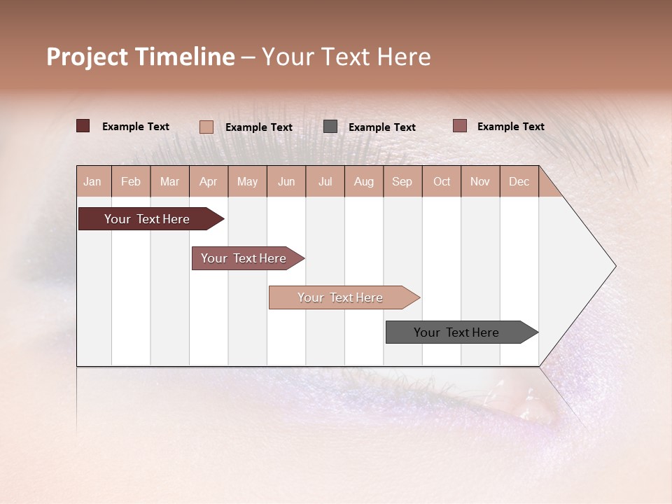 Make Up Female Eye PowerPoint Template