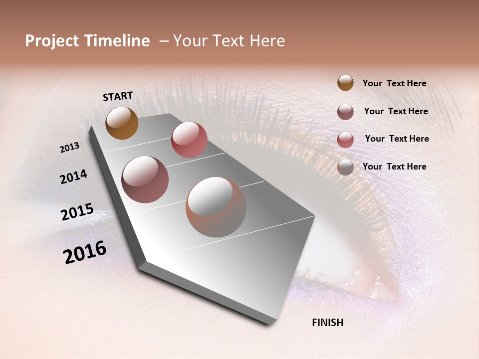 Make Up Female Eye PowerPoint Template