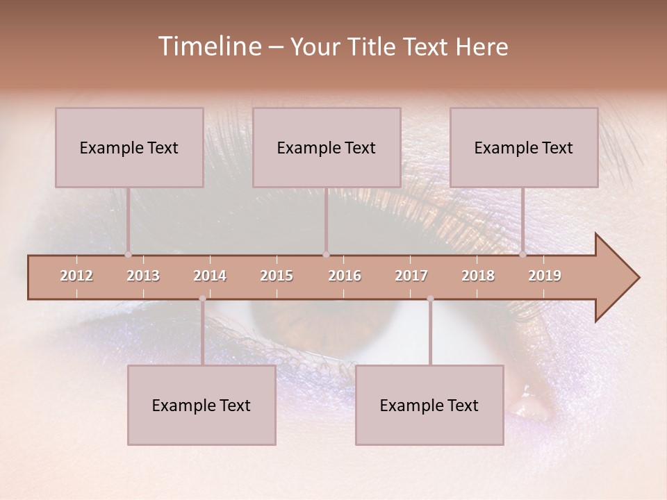 Make Up Female Eye PowerPoint Template