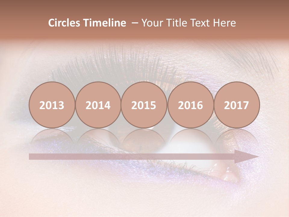 Make Up Female Eye PowerPoint Template