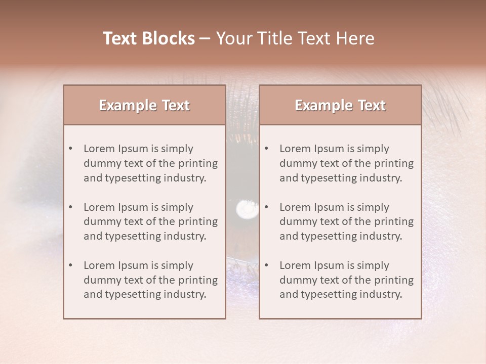 Make Up Female Eye PowerPoint Template