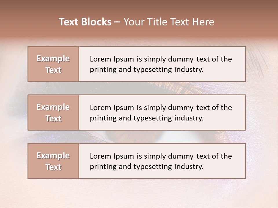 Make Up Female Eye PowerPoint Template